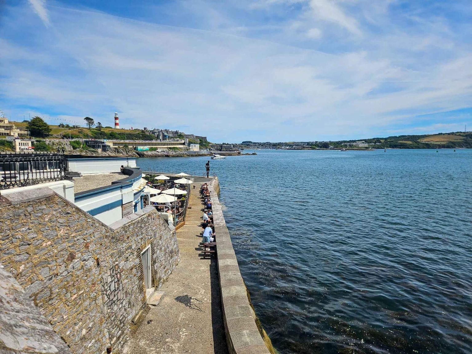 Plymouth Hoe waterfront and Smeaton's Tower