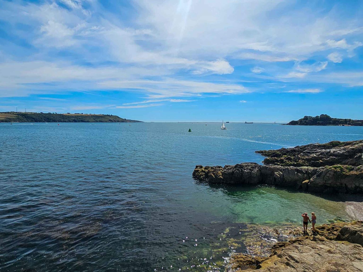 Sea view across Plymouth Sound from West Hoe